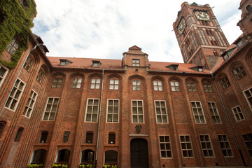 Dziedziniec Ratusza Staromiejskiego, widok na Wieżę Ratusza, Toruń, Polska,   Town Hall -monument Unesco in Torun, Poland  © 123108 Aneta