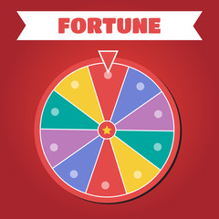 Wheel of fortune vector illustration