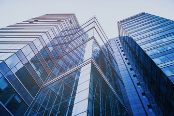 Fototapeta na wymiar Modern skyscrapers in a business district