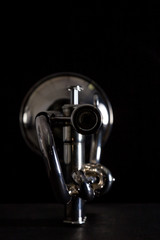 Silver trumpet isolated