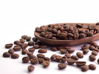 Brown coffee beans