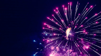 Obraz premium Beautiful fireworks during celebration