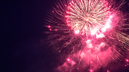 Beautiful fireworks during celebration