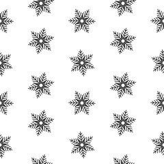 Obraz premium Seamless pattern snowflakes abstract isolation, winter element for design