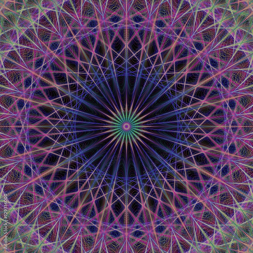 Poster Computer generated vector fractal background