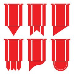 red ribbons, banners