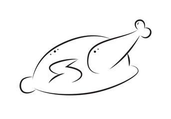 icon Chicken Drumstick, vector