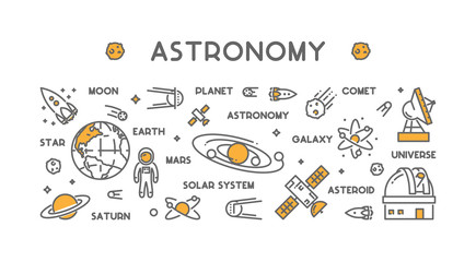 Vector line web concept for astronomy © karpenko_ilia