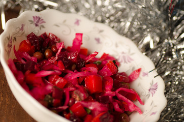 vinaigrette salad of boiled vegetables