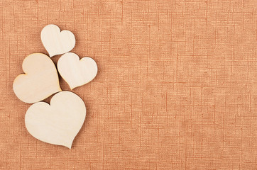 Heart on cardboard background