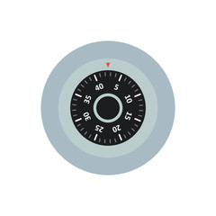 Safe lock with a dial vector icon