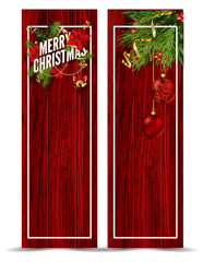 Merry Christmas greeting card template.
