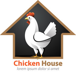 Vector illustration chicken house