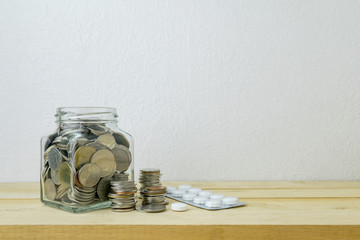 Savings plans for Healthcare and Medicine, financial concept