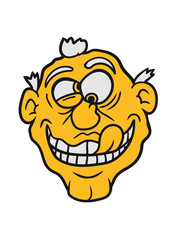 Opa old grandfather old sack pensioner crazy crazy face comic cartoon funny