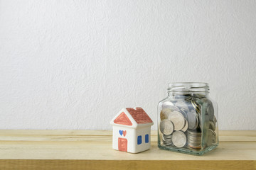 Savings plans for housing ,financial concept