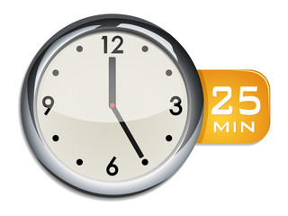 office wall clock timer 25 minutes