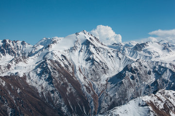 Fototapeta na wymiar Trans-Ili Alatau mountains. On the way to Big Almaty peak. Views