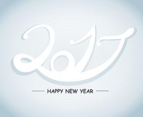 Happy new year 2017 Text Design vector