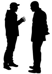 Crowds of men on white background