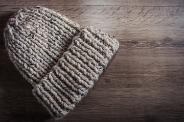 Fototapeta na wymiar winter knitted cap