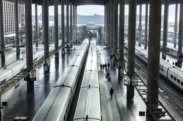 Printed roller blinds Railway station for high speed express trains in Europe