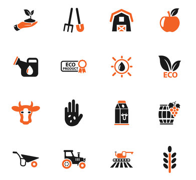 agricultural icon set