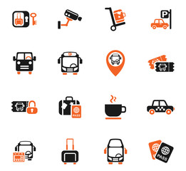 bus station icon set