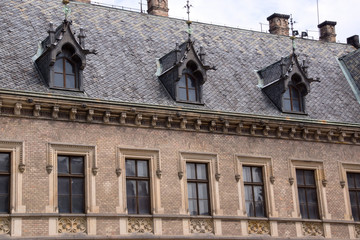 Historic architecture in the city Prague, Czech Republic