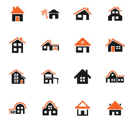 house type icon set