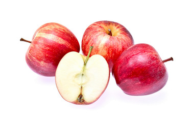 Gala apples isolated on white background