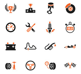 racing icon set