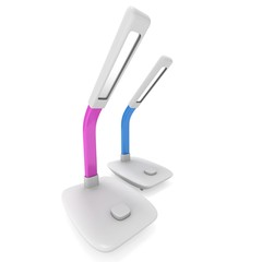 Led Sensor Desk Lamps. 3D render isolated on white background. Template for Object Presentation.