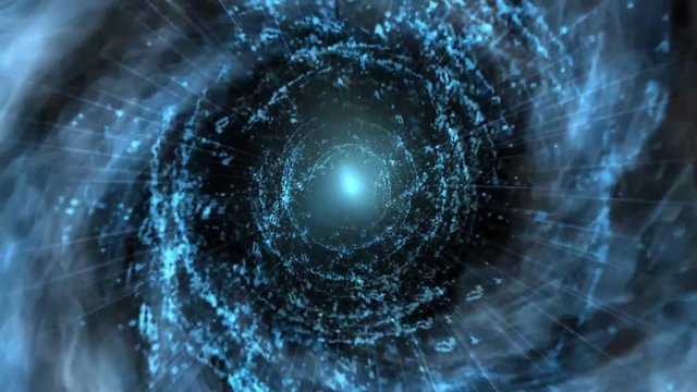 Blue  Space Tunnel Warp Vortex Wormhole Background Backdrop Animation