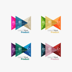 Set of triangle option infographic layouts
