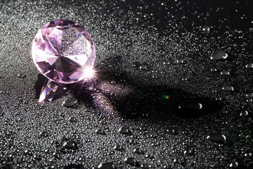 crystal and water drops