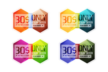Vector special offer stickers and banners