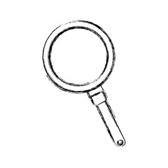 Lupe tool icon. Search magnifying glass zoom and lens heme. Isolated design. Vector illustration
