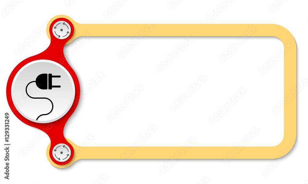 Poster vector frame for text and energy symbol