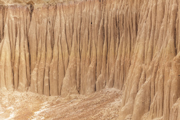 Texture of soil wall