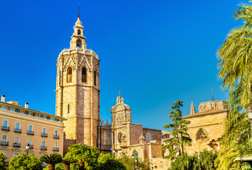 Fototapeta na wymiar Metropolitan Cathedral-Basilica of the Assumption in Valencia, Spain