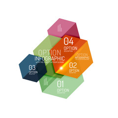 Hexagone infographic diagram templates