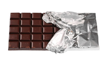 Fototapeta na wymiar chocolate bars isolated on white background