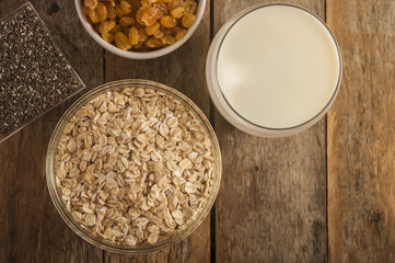 breakfast, oat flakes