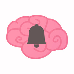 Isolated brain with a bell