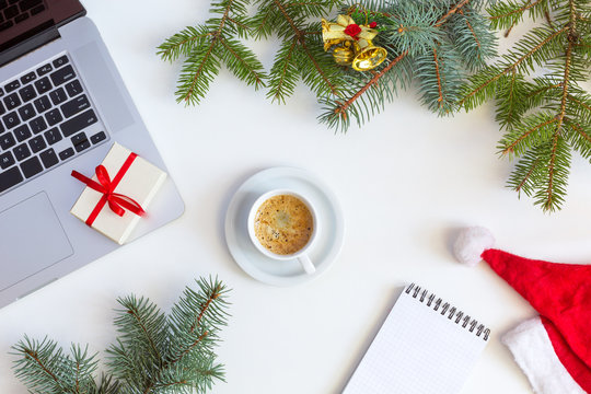 Christmas Shopping on Web Concept with seasonal Items