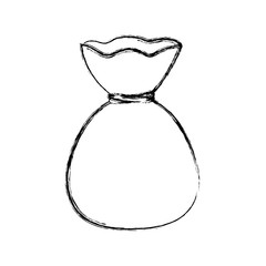 Money bag icon. Money financial item commerce market and buy theme. Isolated design. Vector illustration