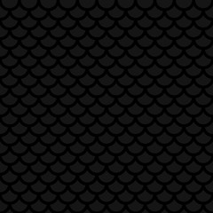Fish scale. Black Neutral Seamless Pattern for Modern Design in © almagami