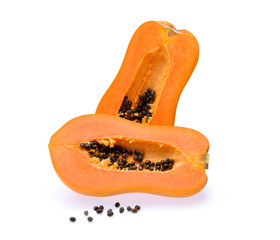 papaya isolated on white background