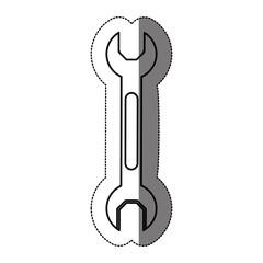 Wrench icon. Tool instrument repair and construction theme. Isolated design. Vector illustration